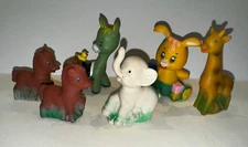 Lot of 6 Vintage 1950 60's Rubber Squeaker and Other Hard Rubber Toys