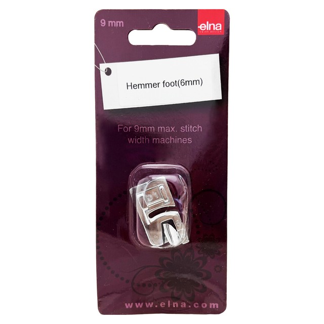 Elna 9mm Rolled Hem Foot with 6mm Width for sale online eBay