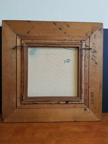 SIGNIERTES JOHN PEERS ÖLGEMÄLDE AUF LEINWAND TRAURIGER CLOWN SELTEN VINTAGE 21" X 21" SEHR GUTER ZUSTAND - Bild 5 von 8
