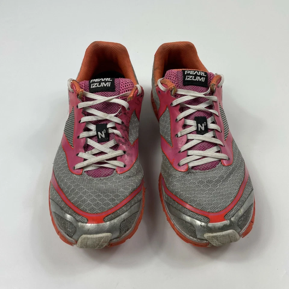 Pearl iZumi Zapatos para Correr Para Mujer Talla 9 Trail Aire Libre Senderismo Tenis Gris Rosa Foto 2 de 4