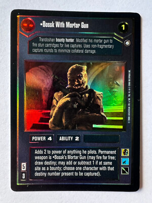 Star Wars CCG Reflections II 2 Foil Bossk With Mortar Gun