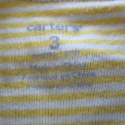 Carters Bodysuit Bundle Boys Size 3M Orange Yellow Daddy Striped Short Sleeve - Picture 5 of 7