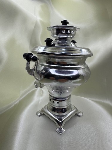 Vintage Miniatur Sowjetzeit Samowar 12 cm Aluminium UdSSR Sowjetischer Teekessel - Bild 2 von 8
