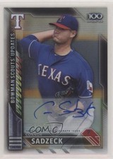 2016 Bowman Chrome Scout's Top 100 Updates /199 Connor Sadzeck #BSU-CS Auto w5b