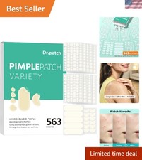 563 Count Pimple Patches - Hydrocolloid Acne Patches for Face Body, Invisib...