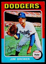 1975 Topps #163 Jim Brewer - VG