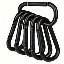 UK 6X Screw Lock Heavy Duty Carabiner Clip Hook Keychain D-Ring Buckle Climbing
