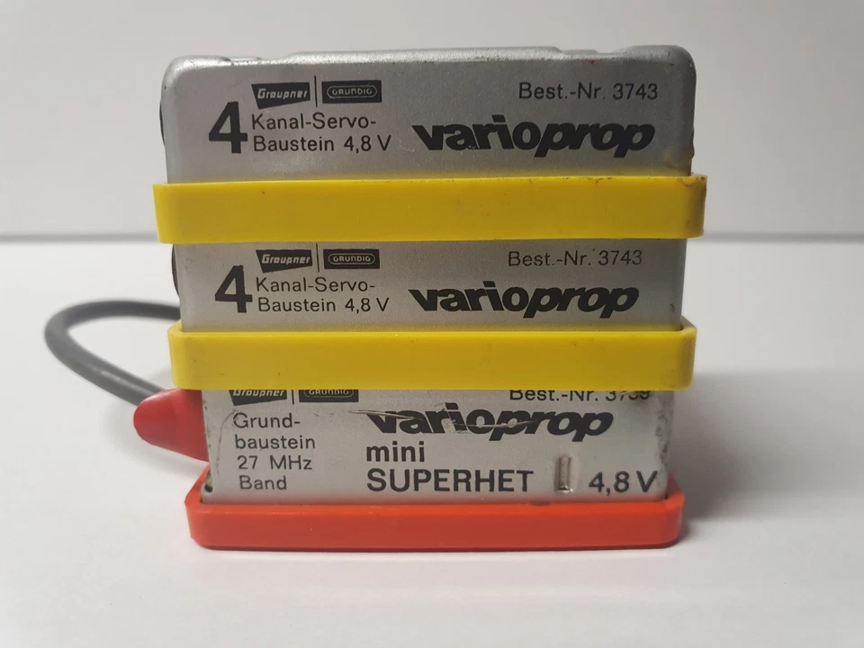 Graupner Varioprop Fernsteuerung Empfänger mini Superhet u.2 X 4K-Servobaustein - Bild 2 von 2