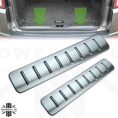 Scuff Plates for Evoque Boot Rear Loadspace Stainless Steel inserts Cargo trunk
