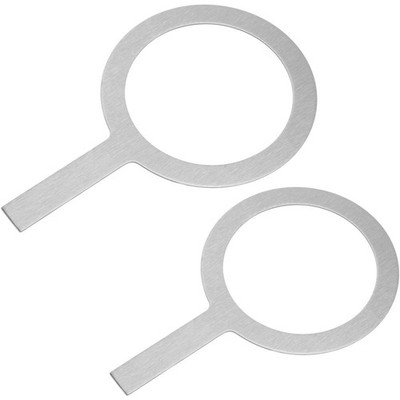 8 Stück Verbrühschutzringe für Backförmchen, Schutzringe mit Griff (Silber)
