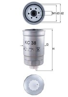 Mahle Kc 38 Kraftstofffilter FüR CitroËN,Fiat,Ford,International Harv.,Iveco,Jee