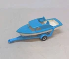Matchbox Lesney Superfast No9 BOAT & TRAILER in " PALE BLUE DECK & TRAILER "