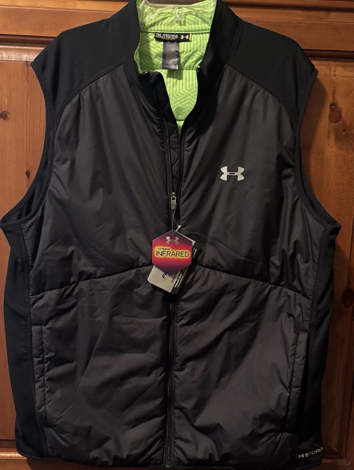 Under Armour Men’s Black Storm Cold Gear Infrared Primaloft Puffer Vest 2XL NWT