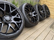 Romac Radium Gloss Black 19” 4x Alloy Wheels And Tyres PCD 5x112