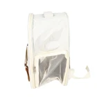 Beige Cat Backpack Portable Breathable Double Shoulder Pet Carrier For Travel