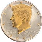 DANBURY MINT 2000-P KENNEDY HALF DOLLAR COLLECTION-LAYERED 24 K Gold .999 SILVER