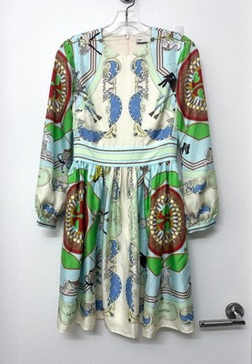 Tory Burch Carousel Printed Mini Dress Silk Animal Blue Green Carnival 00 | eBay Tory Burch Carousel Printed Mini Dress Silk Animal Blue Green Carnival 00 | eBay