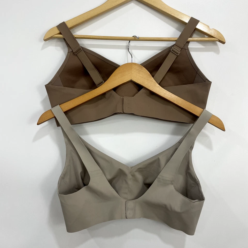 Juego de 2 Sujetadores Lululemon Mujer 36D Uno Marrón y Otro Beige Athleisure Deportivos Foto 4 de 4