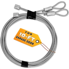 Garage Door Cables for 10 ft Door 11 ft 6 inch Long Heavy Duty 304 Steel 2 pcs