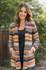 Coldwater Creek Southwestern Cardigan Crochet...