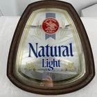 Vintage Anheuser Busch Natural Light Beer Bar Tavern Mirror Advertising Sign