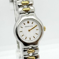 TIFFANY & Co. Watch Tesolo L0112 Silver/Gold White Quartz Women's Working Auth