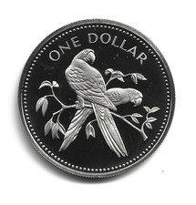 World Coins - Belize $1 Dollar 1974 Proof CuNi Coin KM# 43