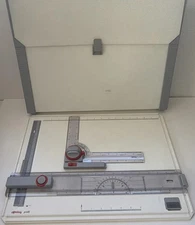 Vtg Rotring Profil Drafting Drawing Table Board W/ Case Triangle Ruler Tool Set