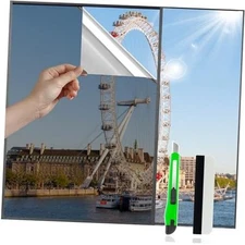 One Way Privacy Window Film,Window Tint for Home 17.5X157.5 Inch Silver