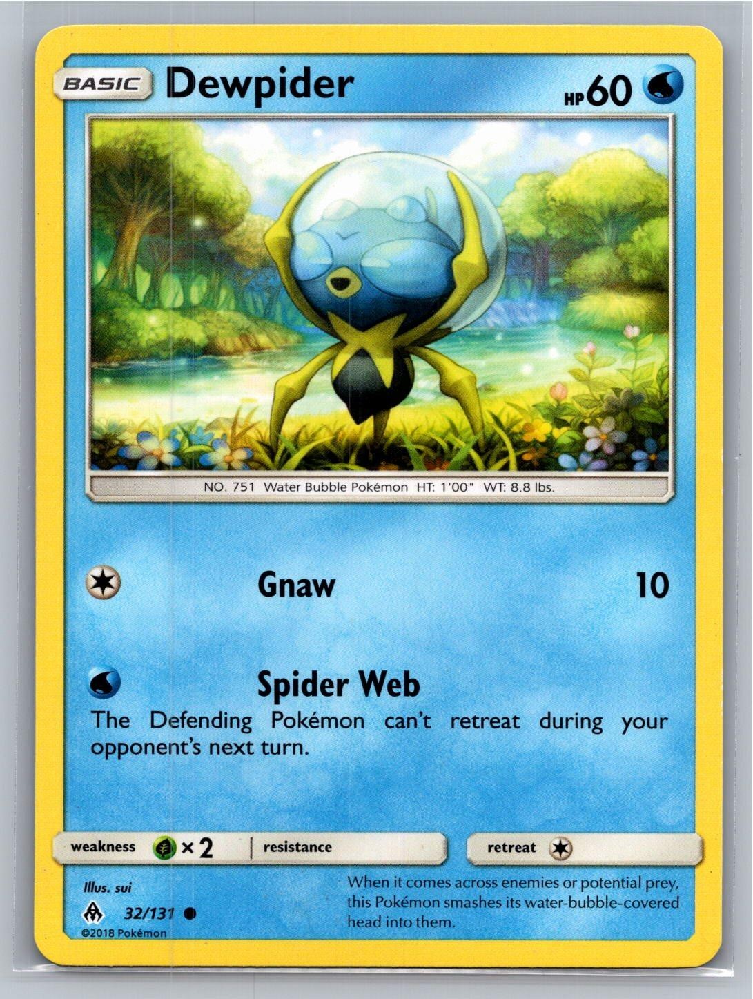 Dewpider 32/131 Common Forbidden Light Pokemon Lightly Played