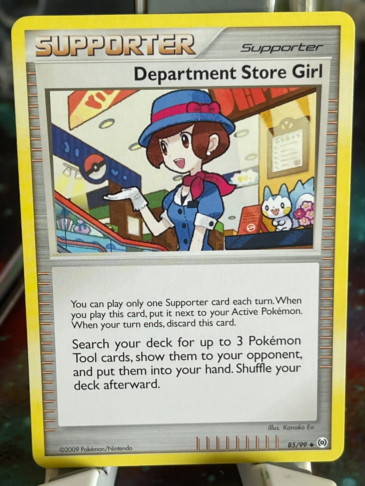 POKEMON DEPARTMENT STORE GIRL 85/99UNCOMMON PLATINUM ARCEUS NM CARD