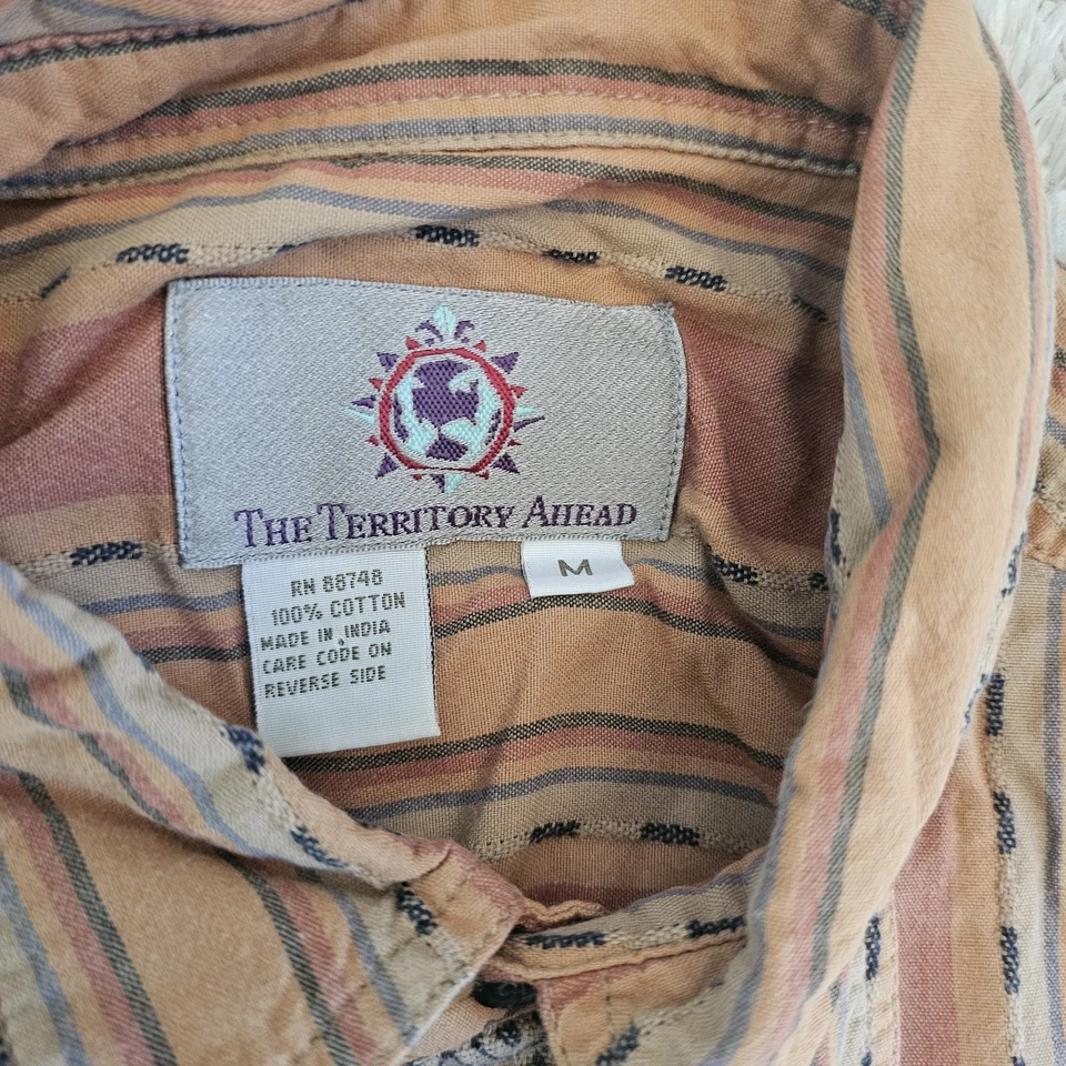 The Territory Ahead Men's Long Sleeve Button-Up Shirt 100% Cotton Size Medium - Image 4 of 4