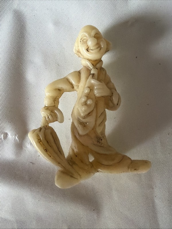Small Vintage Plastic Clown Made in Hong Kong