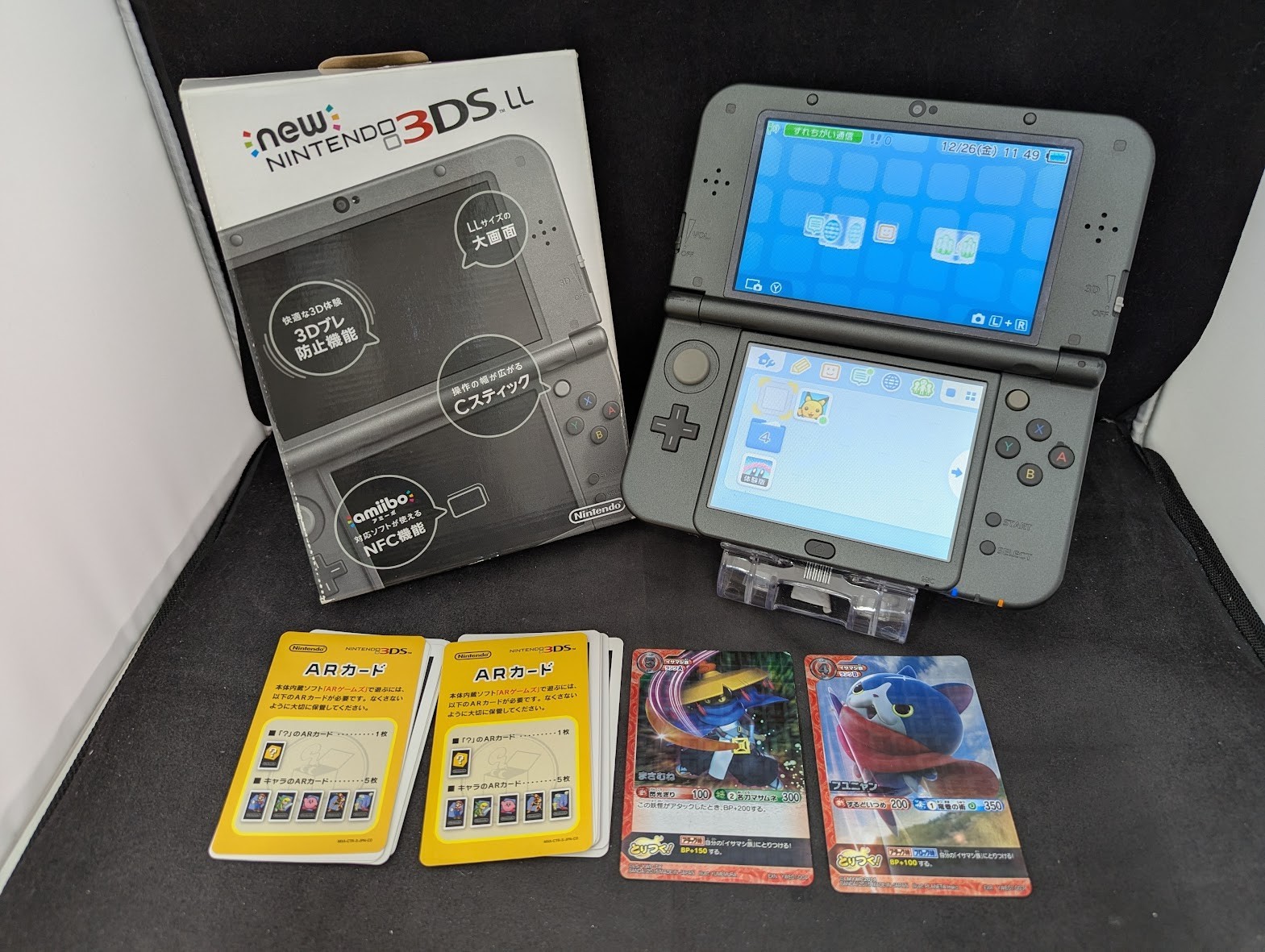 B2124 Nintendo new 3DS LL XL console Metallic Black Japan w/Box AR card ...