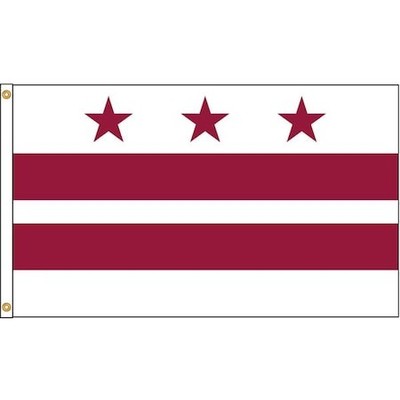 Annin Flagmakers 146480 District Of Columbia Flag,5X8 Ft,Nylon