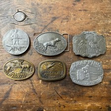 6 Vintage Outdoor Belt Buckles