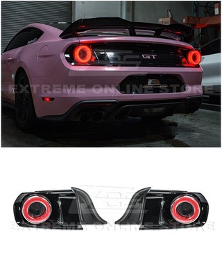 For 15-23 Ford Mustang Ferrari Style Sequential LED Clear Lens Rear Taillights