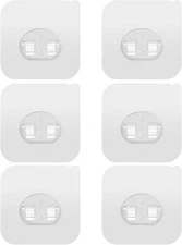 "6-Pack Shower Caddy Adhesive Hooks – No Drill, Waterproof for Shelves & Racks"