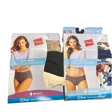Hanes Size 7/ Large briefs And Hipsters Both 4 In Each