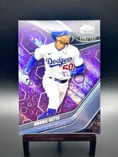 2023 Topps Chrome Black #26 Mookie Betts PURPLE MINI-DIAMOND /150 Dodgers