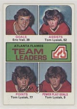 1975-76 Topps Team Leaders Eric Vail Tom Lysiak #313 0i6