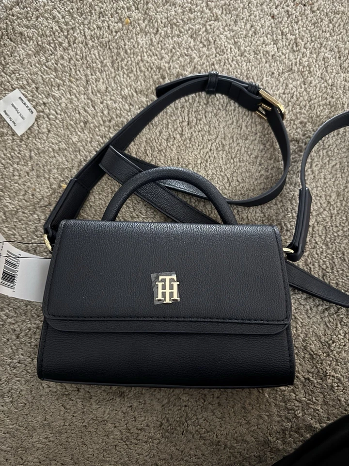 Bolso bandolera Tommy Hilfiger para mujer Jaquard Signature azul marino Foto 4 de 4