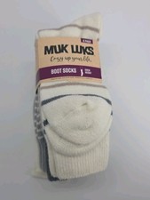 Muk Luks 6 Pack Crew Height Cozy Women's Boot Socks shoe size 6-11