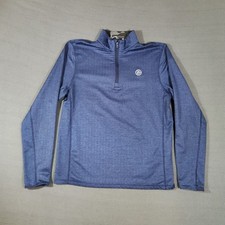Greyson Golf Tate Mockneck 1/4 Zip Pullover Golf Performance Blue Mens Size M