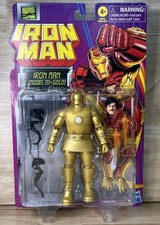 Marvel Comics Iron Man Model 01-Gold 6  Figure Hasbro Retro Card Brand Legends