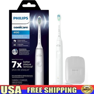 Sonic Electric Toothbrush Gentle Plaque Removal Rechargeable Travel Case New