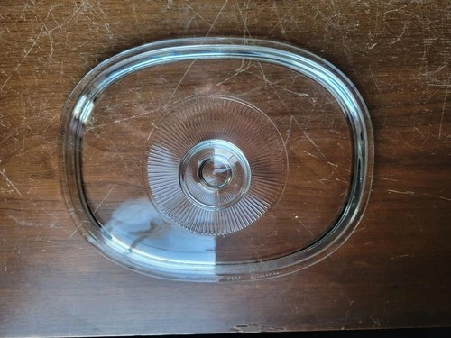 Vintage Pyrex Glass Replacement Lid for Corningware Oval French White F12C