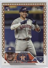 2023 Topps Complete Set Fanatics Exclusive Gold Star Yainer Diaz Díaz #635 14dq
