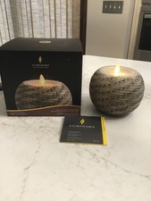 Luminara Flameless Candle- Basket Weave Globe- NEW