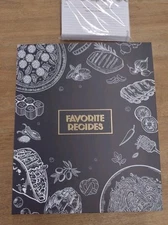 Recipe Binder Kit, 3 Ring Binder, Protectors, Blank Recipe Cards, Dividers